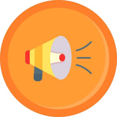 megafon simgesi, vektör illüstrasyonu basit tasarım