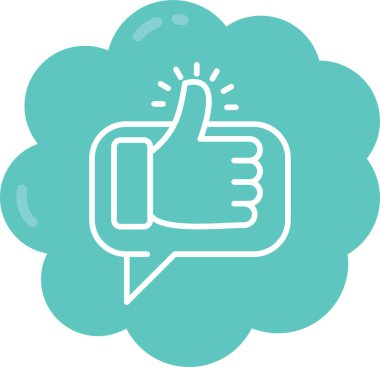 Simge vektör illüstrasyonunu parmakla