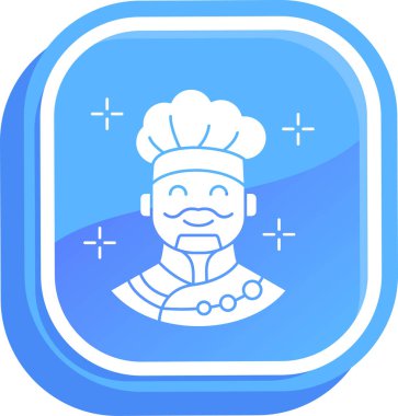 Şef simge vektör illüstrasyonu