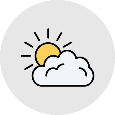 Güneş. Web simgesi basit illüstrasyon