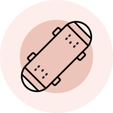 Kaykay simgesi vektör illüstrasyonu