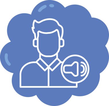 Bulut. Web simgesi basit illüstrasyon