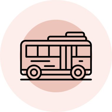 Otobüs. Web simgesi basit illüstrasyon