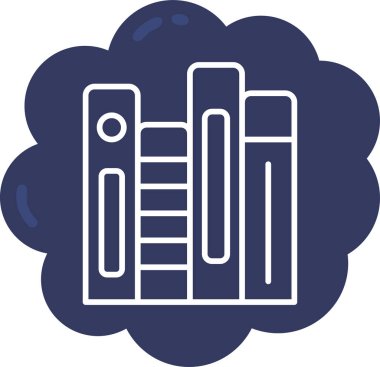 Bulut deposu. Web simgesi basit illüstrasyon