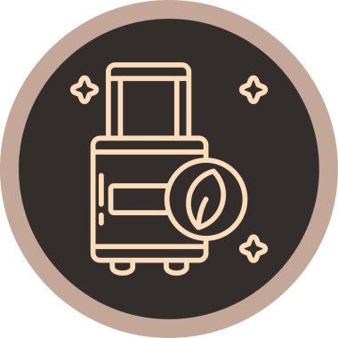 Bagaj simgesinin vektör illüstrasyonu