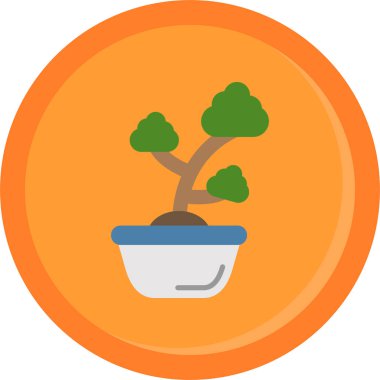 Bitki. Web simgesi basit illüstrasyon