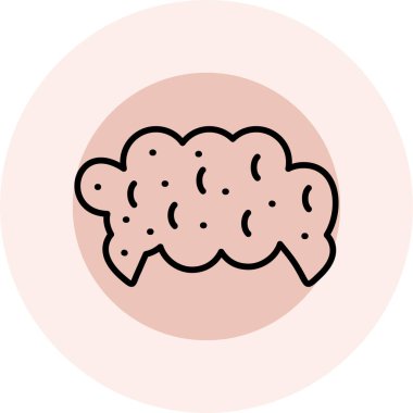 Bisküvi simgesinin vektör illüstrasyonu