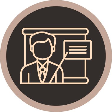 Çemberdeki bir adamın vektör çizimi