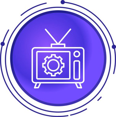 vektör televizyon simgesi illüstrasyonu