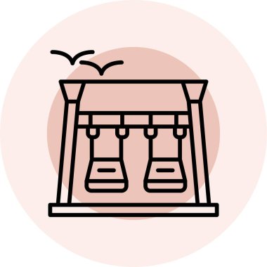 Ağ simgesi, yapı yapısının vektör illüstrasyonu