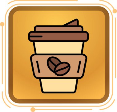 kahve fincanı ikonu vektör illüstrasyonu