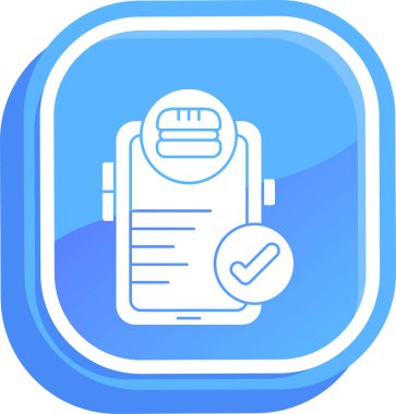 Moda Biçimli İzole Arkaplanda Kontrol Listesi Simgesi