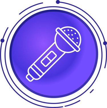 Bir mikrofon simgesinin vektör çizimi