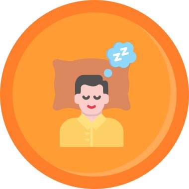 Düz vektör simge uyku