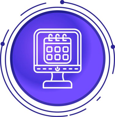 Çizgi Takvimi simgesi beyaz arkaplanda izole edildi. Olay hatırlatma sembolü. Renkli taslak konsepti. Vektör.