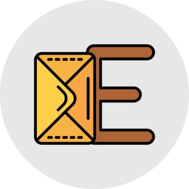 zarf e- posta simgesi vektör illüstrasyonu