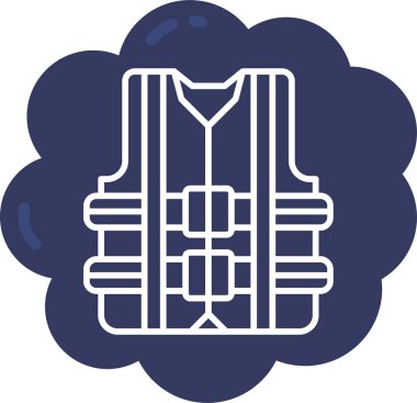 Mavi bir simgenin vektör illüstrasyonu