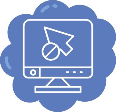 Bulut hesaplama simgesi vektör illüstrasyonu