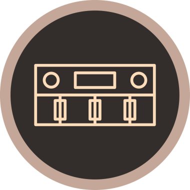 Modern b 'nin vektör illüstrasyonunda müziğin eksik simgesi