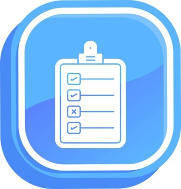 kontrol listesi simgesi, basit vektör illüstrasyonu