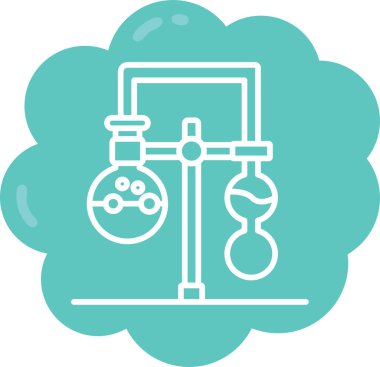 Kimya. Web simgesi basit illüstrasyon