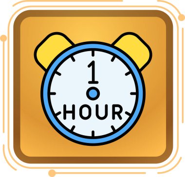 Alarm saat simgesi moda tasarım tarzında