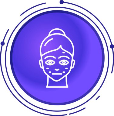 Kızım. Web simgesi basit illüstrasyon