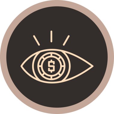 Göz simgesinin vektör illüstrasyonu