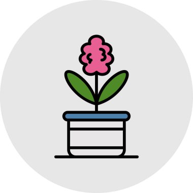 Bitki. Web simgesi basit illüstrasyon