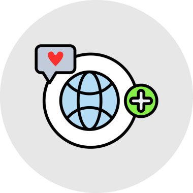 Web vektör renk çizgisi simgesi