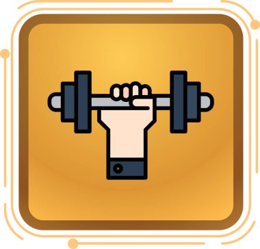 Bir fitness simgesinin vektör illüstrasyonu