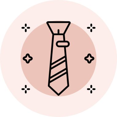 Bir kravat simgesinin vektör illüstrasyonu