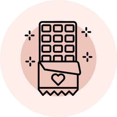 Bir kalp simgesinin vektör illüstrasyonu