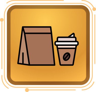 Paket kahve fincanı. Basit tasarım