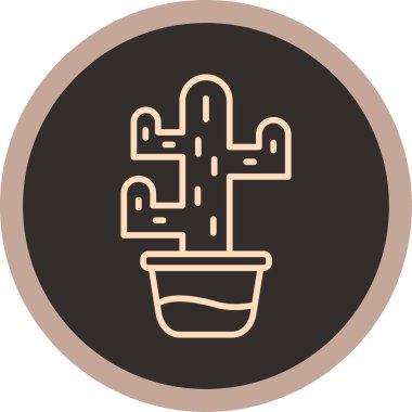 Kaktüs. Web simgesi basit tasarım