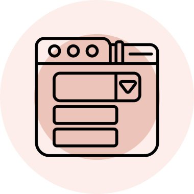 tarayıcı simgesi vektör illüstrasyonu