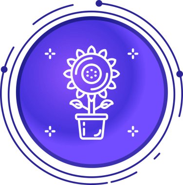 çiçek simgesi vektör illüstrasyonu