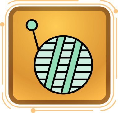 Gezegenin karikatür simgesinin vektör çizimi