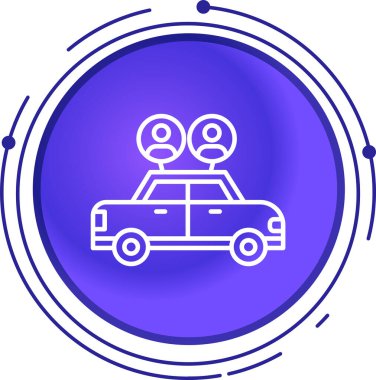 Araba yıkama modern simgesi, vektör illüstrasyonu