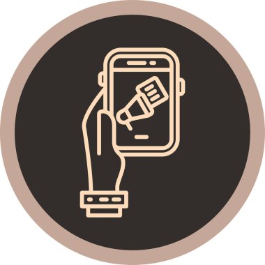 Modern akıllı telefonun vektör çizimi