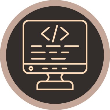 Programlama. Web simgesi basit illüstrasyon