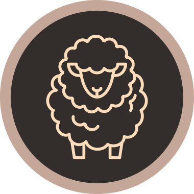 Koyun ikonu vektör illüstrasyonu