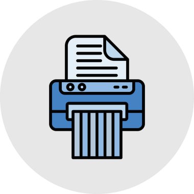 Yazıcı simgesi vektör illüstrasyonu