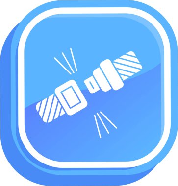 Bir yol işaretinin mavi ve beyaz simgesi