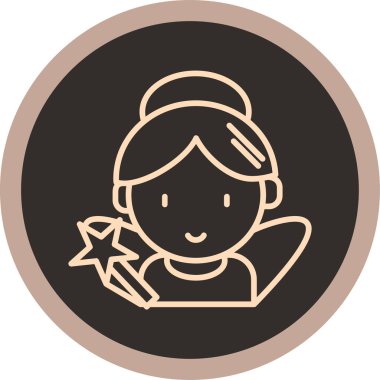 Tatlı bir kızın vektör çizimi