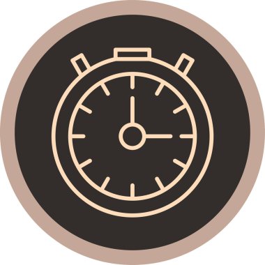 Modern saat simgesinin vektör illüstrasyonu