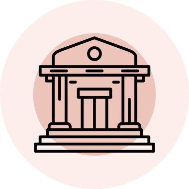 Mahkeme simge vektör çizim