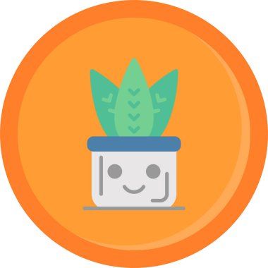 Bir bitki simgesinin vektör illüstrasyonu