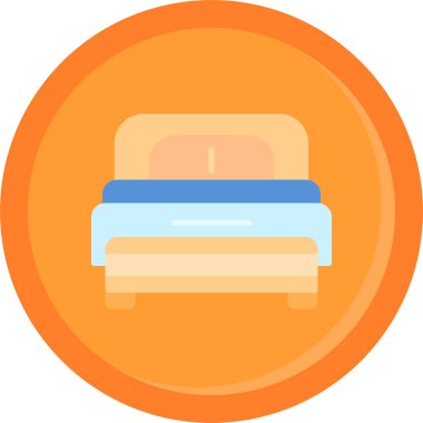 Yatağa. Web simgesi basit illüstrasyon