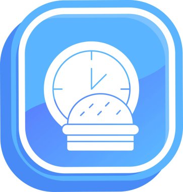 Alarm saati simgesi, vektör illüstrasyonu